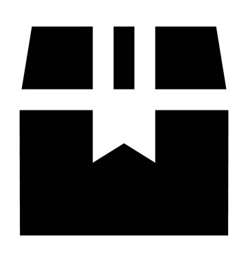 Hediye düz vektör simgesi