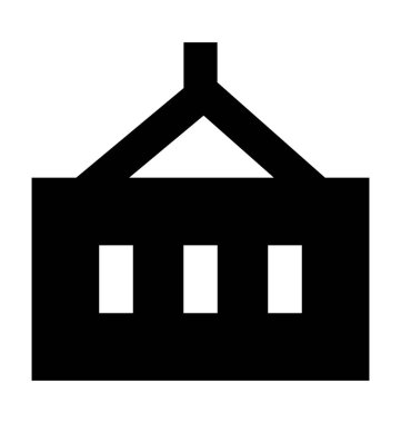 Kargo konteyner düz vektör simgesi