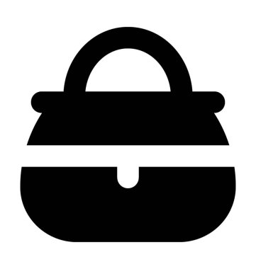 El çantası düz vektör simgesi