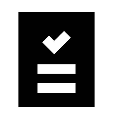 Kontrol Listesi Düz Vektör Simgesi