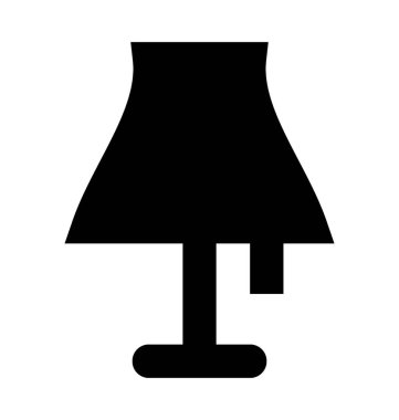 Masa lambası düz vektör simgesi