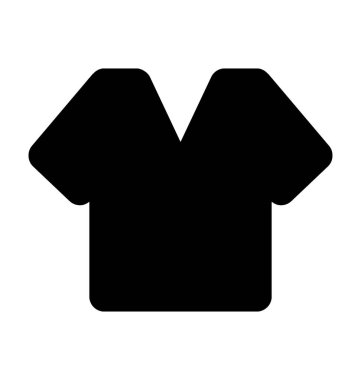 T gömlek düz vektör simgesi