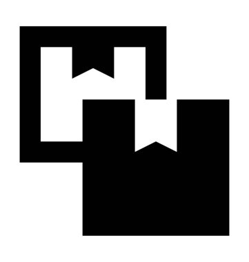 Teslimat kutusu düz vektör simgesi