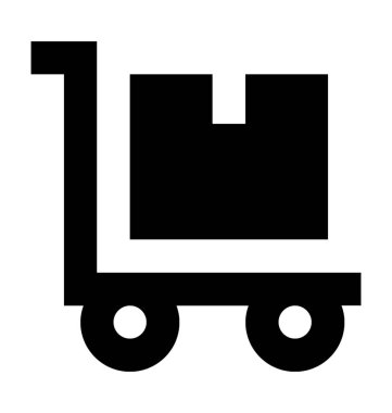 El kamyon düz vektör simgesi