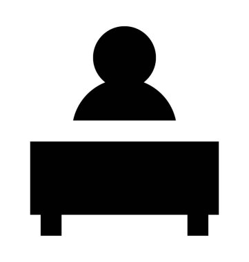 Resepsiyon düz vektör simgesi