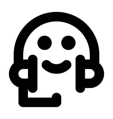 Müşteri servisi düz vektör simgesi