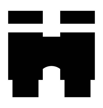 dürbünler düz vektör simgesi