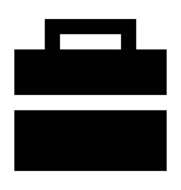 evrak çantası düz vektör simgesi