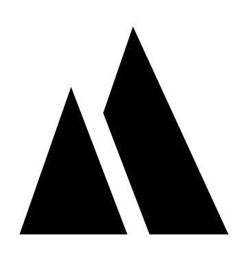 Dağlar düz vektör simgesi