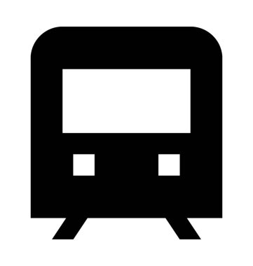 Tramvay düz vektör simgesi