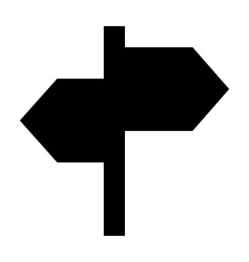 işaret direği düz vektör simgesi