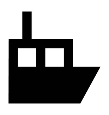 Gemi Düz Vektör Simgesi