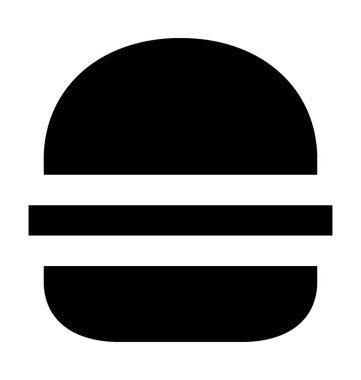 Burger düz vektör simgesi