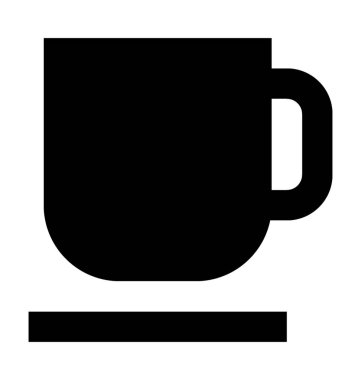 Çay kupa düz vektör simgesi