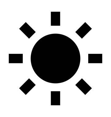 güneş ışığı düz vektör simgesi