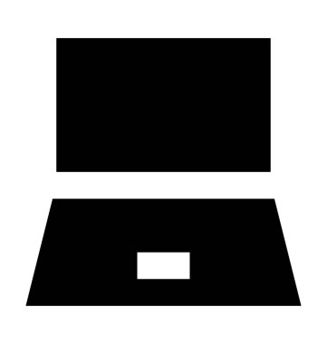 Laptop Düz Vektör Simgesi