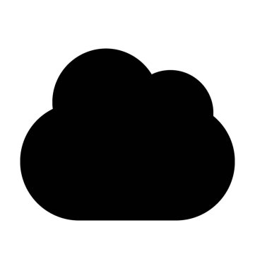 bulut düz vektör simgesi