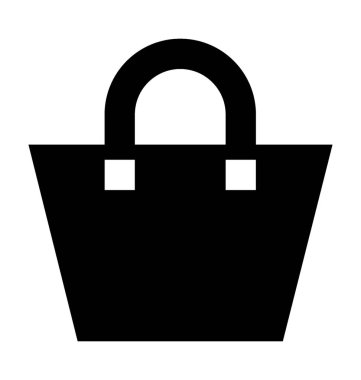 El çantası düz vektör simgesi