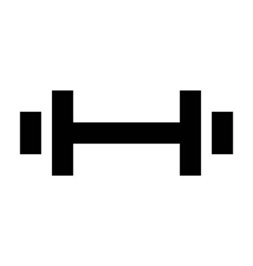 dambıl düz vektör simgesi