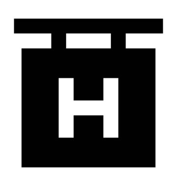 Hotel tabela düz vektör simgesi