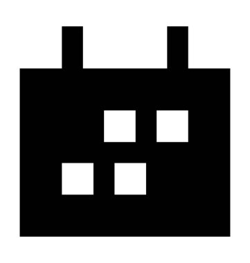 Takvim Düz Vektör Simgesi