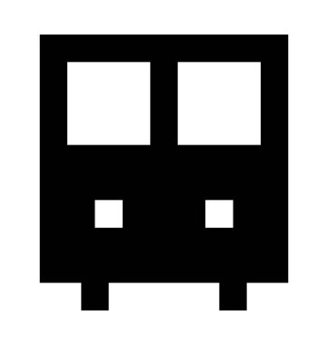 Otobüs Düz Vektör Simgesi