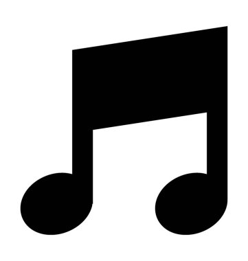 müzik notası düz vektör simgesi