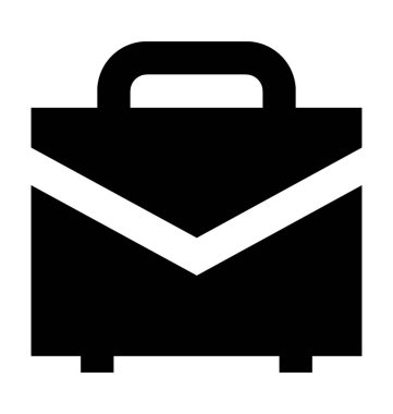 evrak çantası düz vektör simgesi