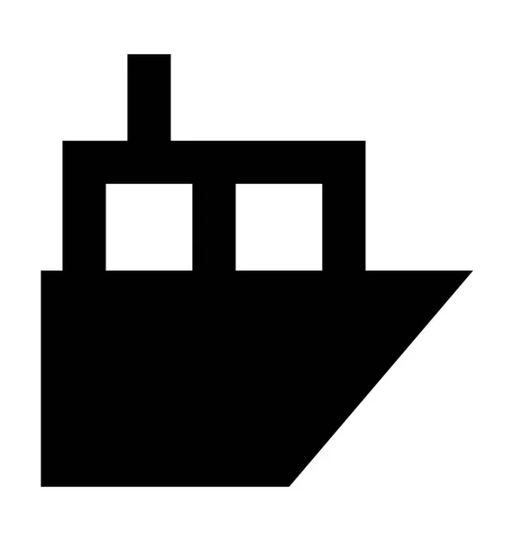 貨物船フラット ベクトル アイコン — ストックベクタ