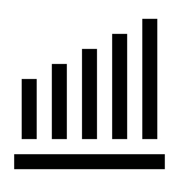 Bar Chart Flat Vector Icon — Stock Vector