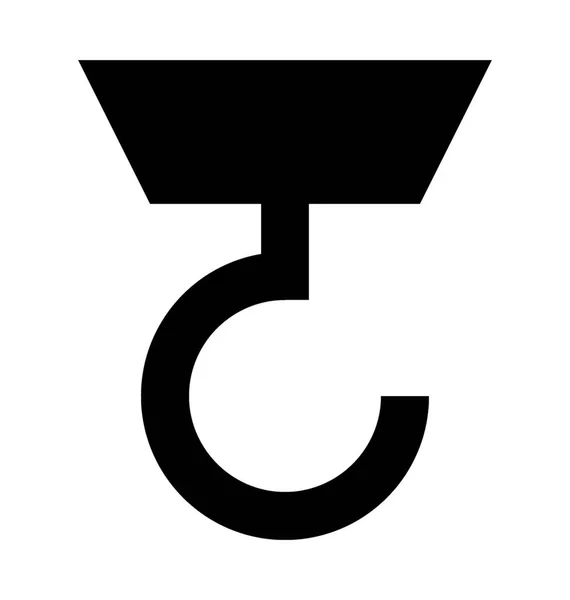 Crane Lyftare Platt Vektor Symbol — Stock vektor