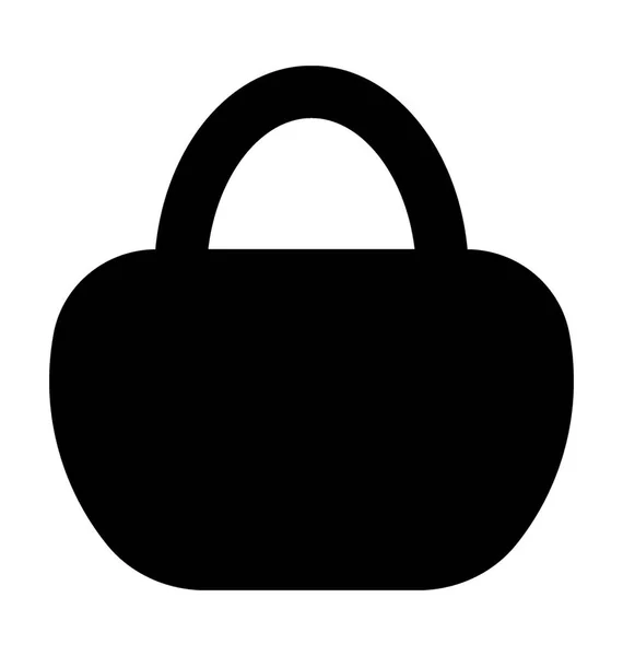 Bolso Mano Plano Vector Icono — Vector de stock