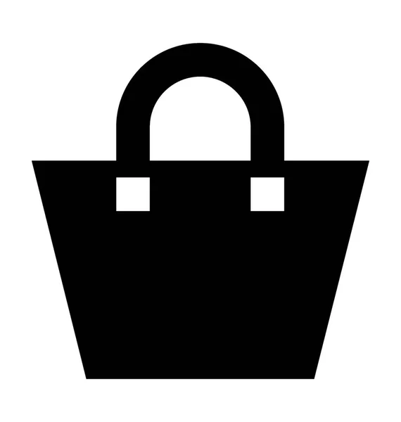 Hand Bag Flat Vector Icon — Stock Vector