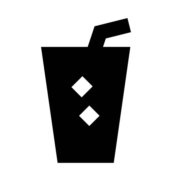 Векторная Икона Холодного Напитка — стоковый вектор