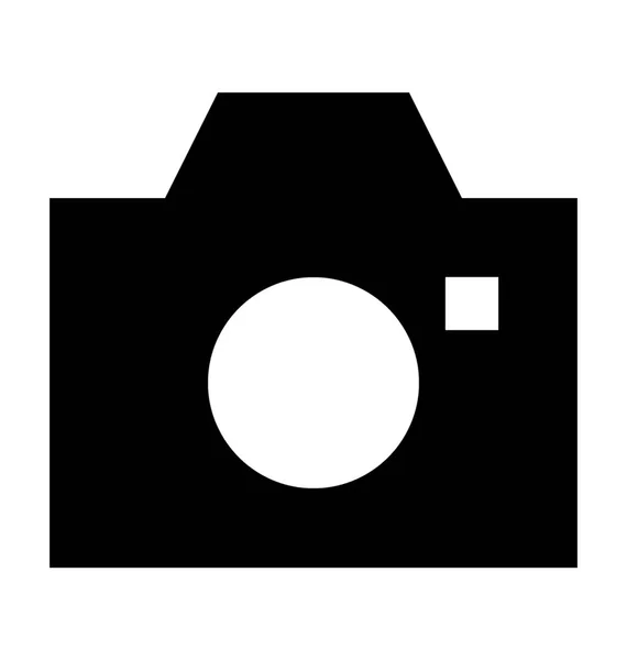 Camera Platte Vector Pictogram — Stockvector