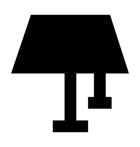 Asztali Lámpa Lapos Vector Icon — Stock Vector