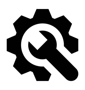 ayarlar düz vektör simgesi