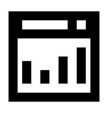 Online istatistik düz vektör simgesi