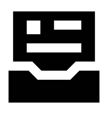 Dosya depolama düz vektör simgesi