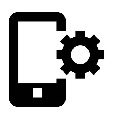 mobil ayarlar düz vektör simgesi