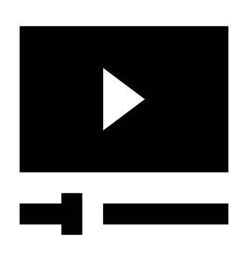 Media Player düz vektör simgesi