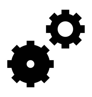 Cogwheels düz vektör simgesi