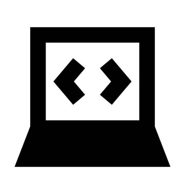 HTML kodu düz vektör simgesi