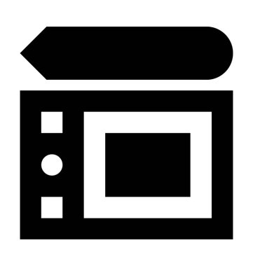 Grafik Tablet düz vektör simgesi