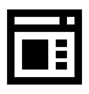 Web sitesi şablon düz vektör simgesi 