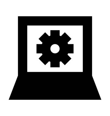 Laptop Düz Vektör Simgesi