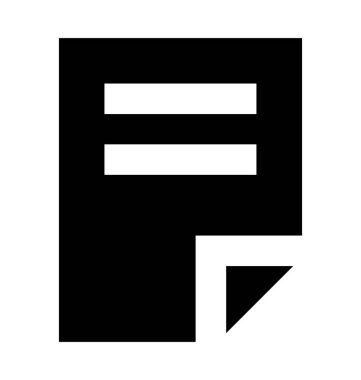 belge düz vektör simgesi