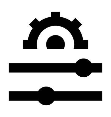 Ekolayzır ayarları düz vektör simgesi