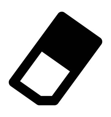 Silgi düz vektör simgesi