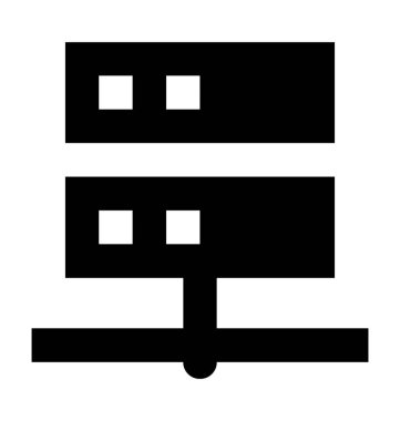 Sunucu paylaşımı düz vektör simgesi